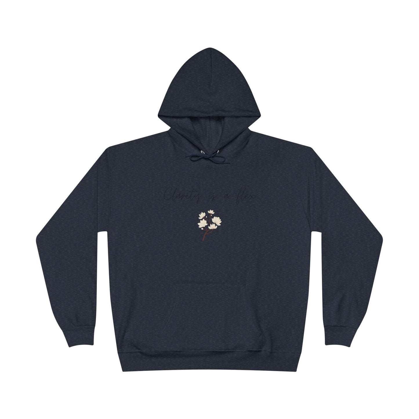 Charity Is a Flower Hoodie — Minimal Floral Charity Quote Pullover