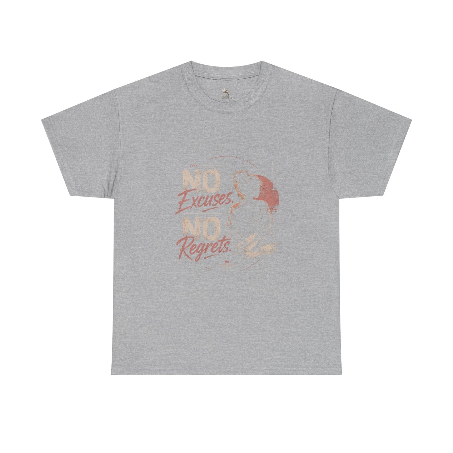 No Excuses No Regrets Tee | Motivational Graphic T-Shirt | Silhouette Design