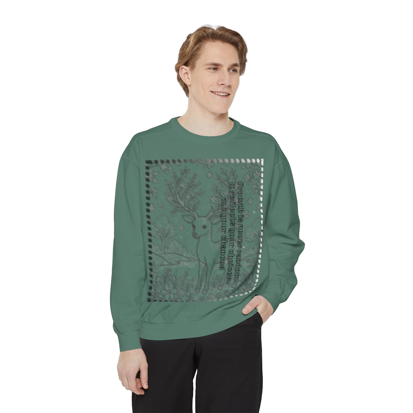 Stylish Unisex Sweatshirt with Deer Design, Cozy Autumn Loungewear, Gift for Him/Her, Perfect for Holidays, Nature Lovers