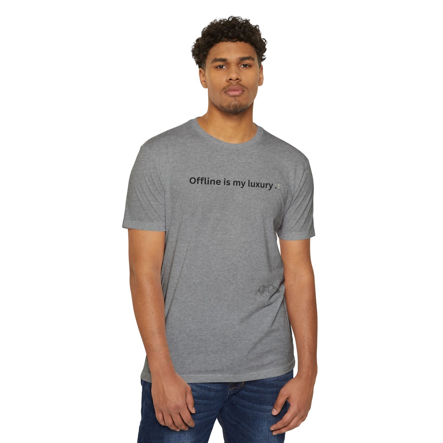 Unisex Relaxed Fit T-Shirt - "Offline is my luxury" - Casual Wear, Gift for Nature Lovers, Mindfulness Apparel, Vintage Style Tee, [...]