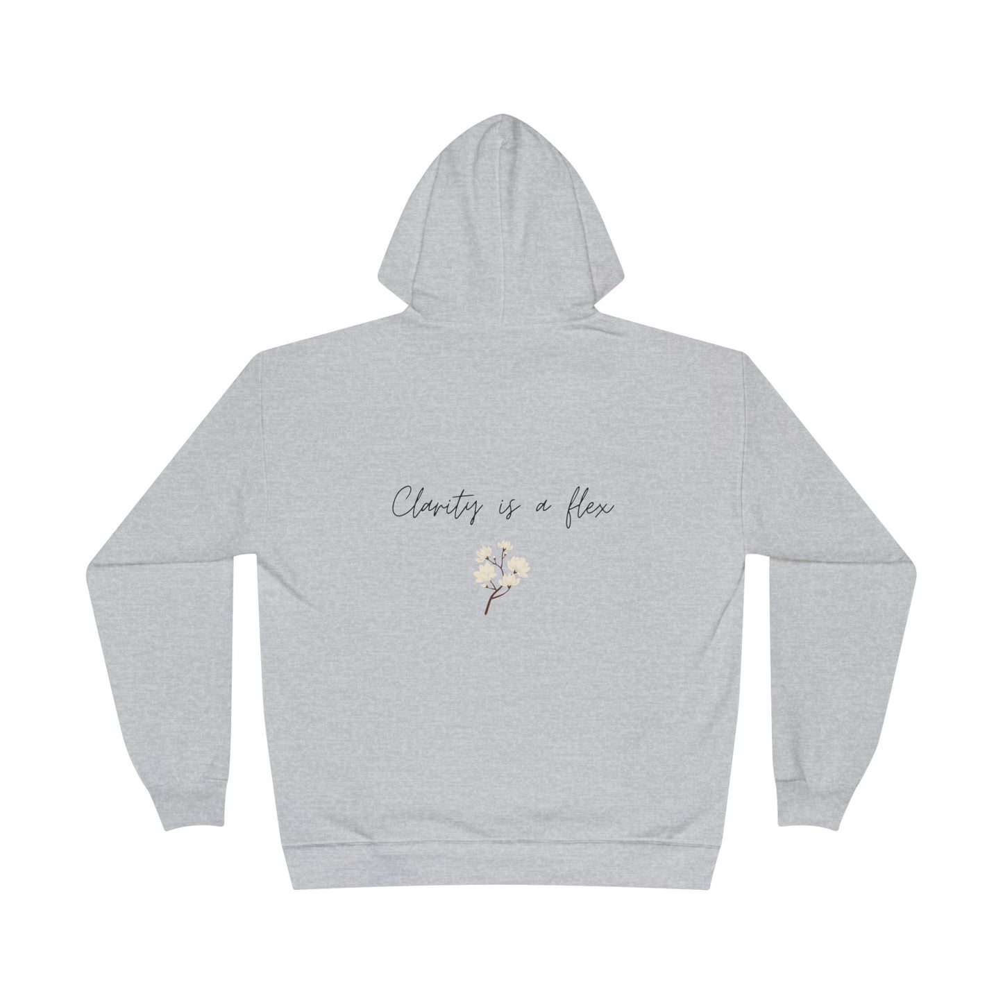 Charity Is a Flower Hoodie — Minimal Floral Charity Quote Pullover