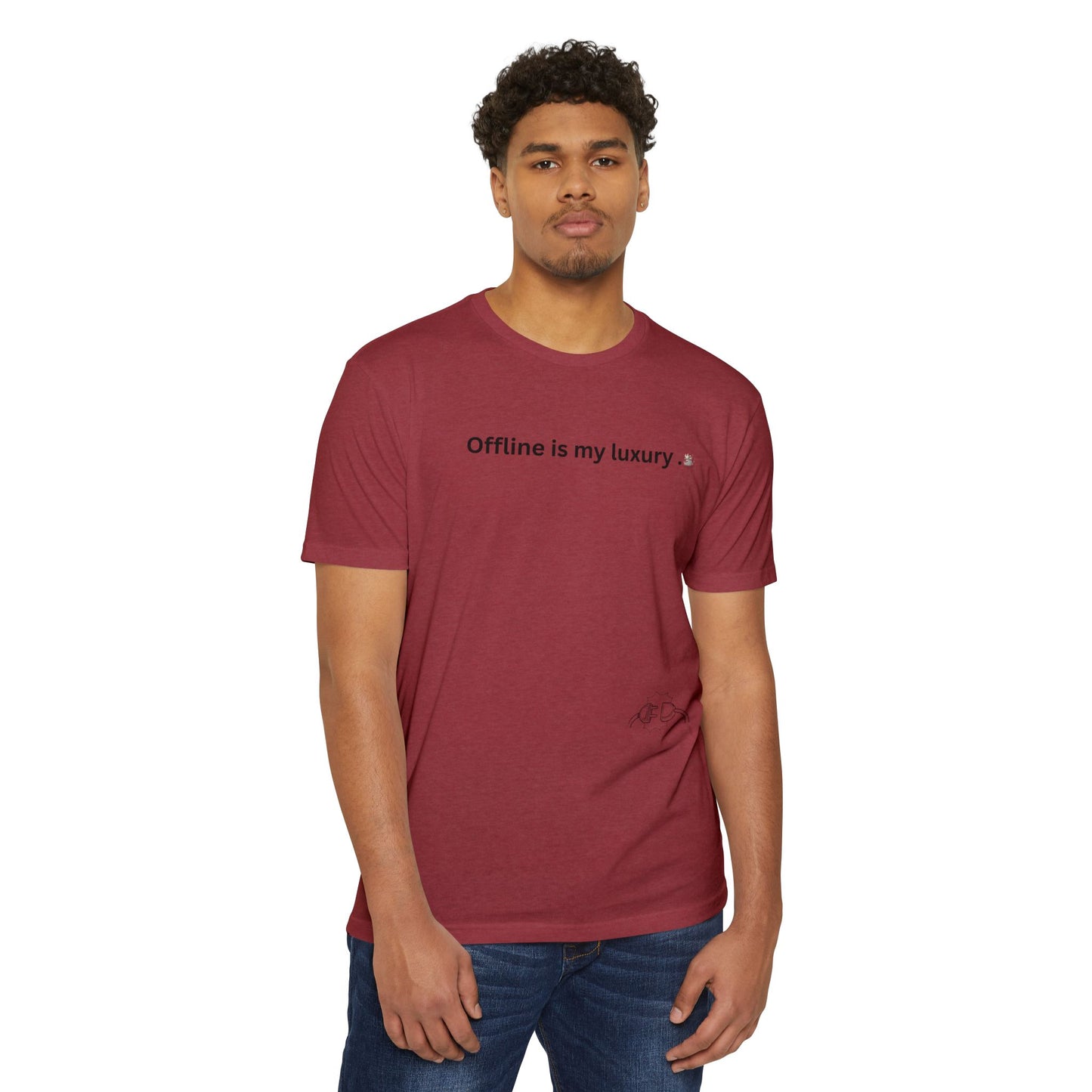 Unisex Relaxed Fit T-Shirt - "Offline is my luxury" - Casual Wear, Gift for Nature Lovers, Mindfulness Apparel, Vintage Style Tee, [...]