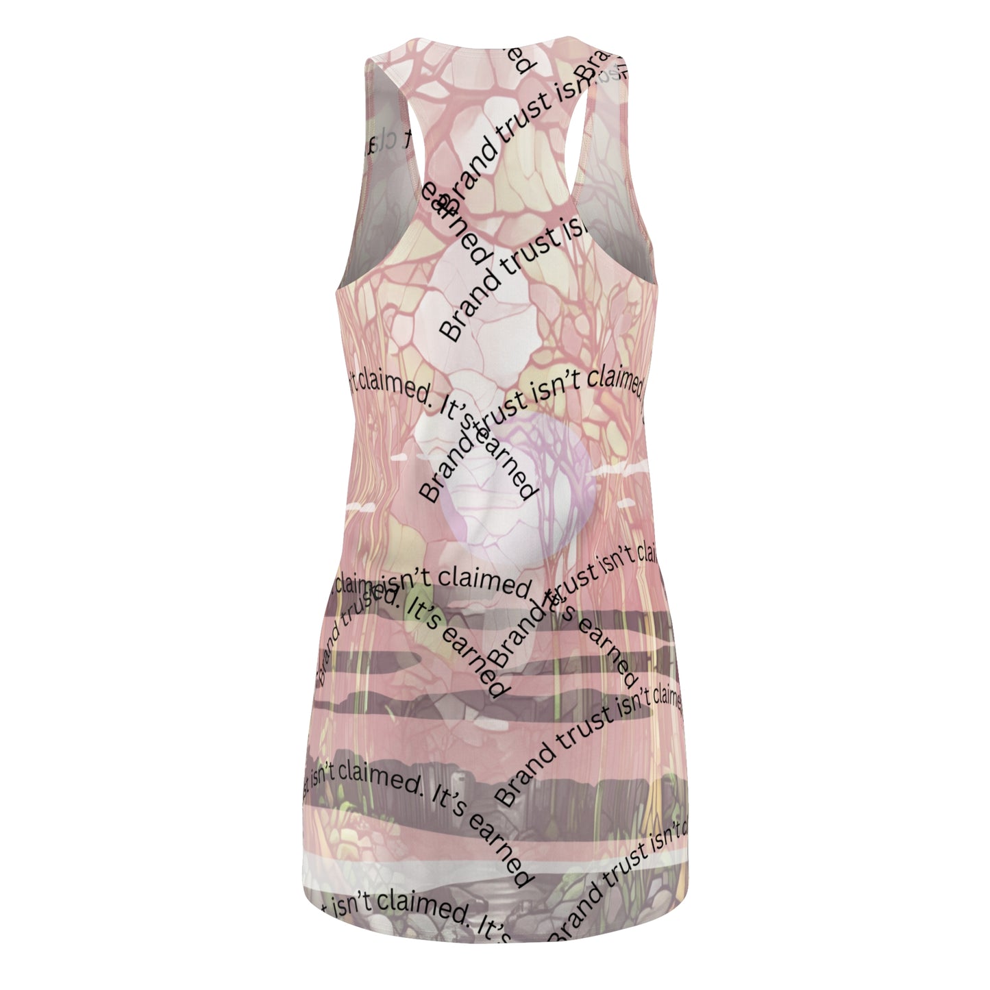 Trust Isn't Claimed Women's Racerback Dress, Casual Summer Dress, Festival Outfit, Beachwear, Everyday Summer Style