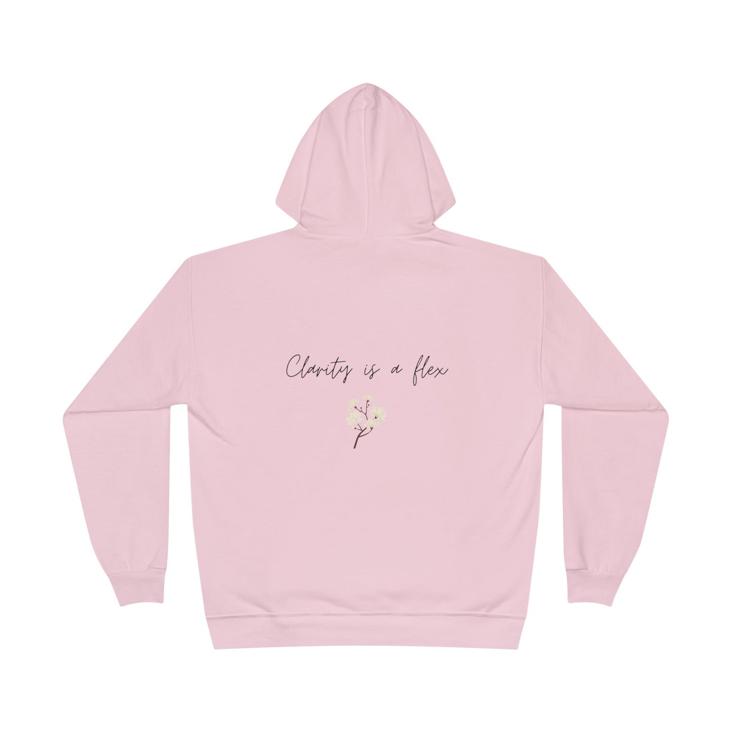 Charity Is a Flower Hoodie — Minimal Floral Charity Quote Pullover