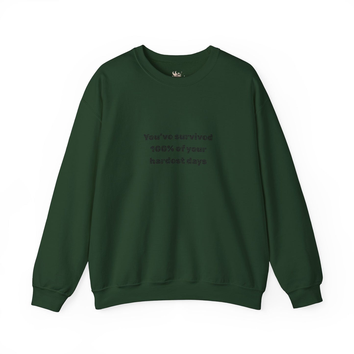 Minimalist Chest Quote Sweatshirt | Subtle Typographic Design