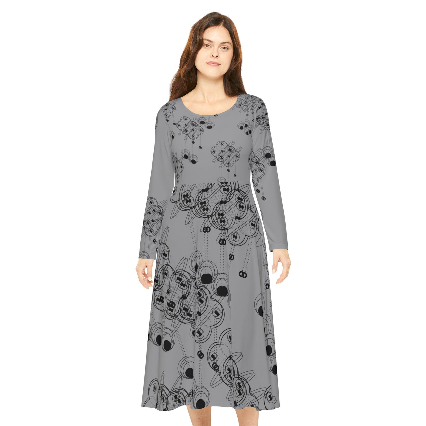 Chic Long Sleeve Dance Dress - Flowing, Comfortable, Ideal for Dance Classes, Parties, and Special Occasions, Gift for Dancers, [...]