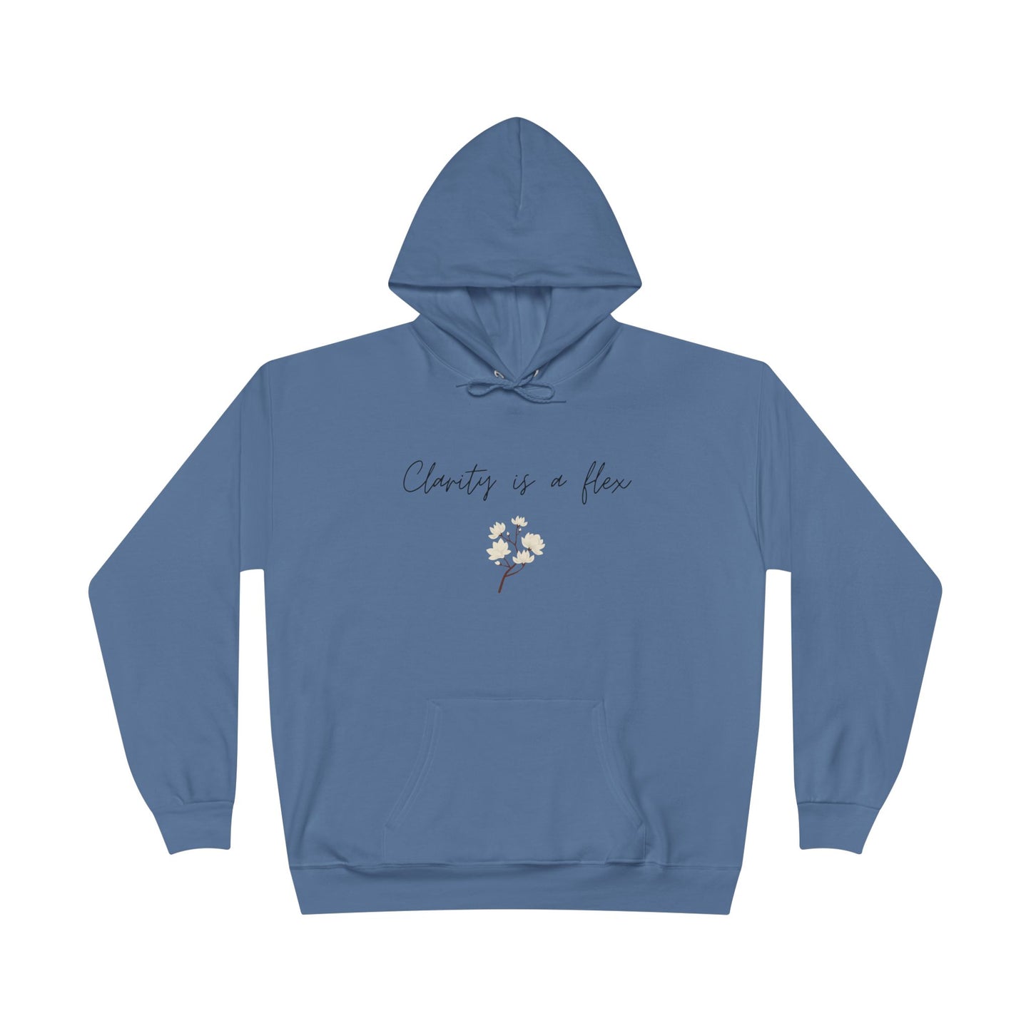Charity Is a Flower Hoodie — Minimal Floral Charity Quote Pullover
