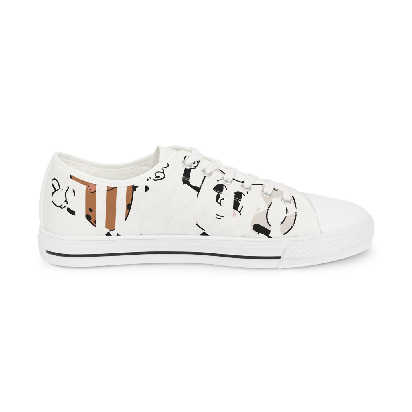 Playful Cartoon Sneakers for Men, Cute Low Top Shoes, Casual Footwear, Unique Gift for Teens, Fun Everyday Sneakers