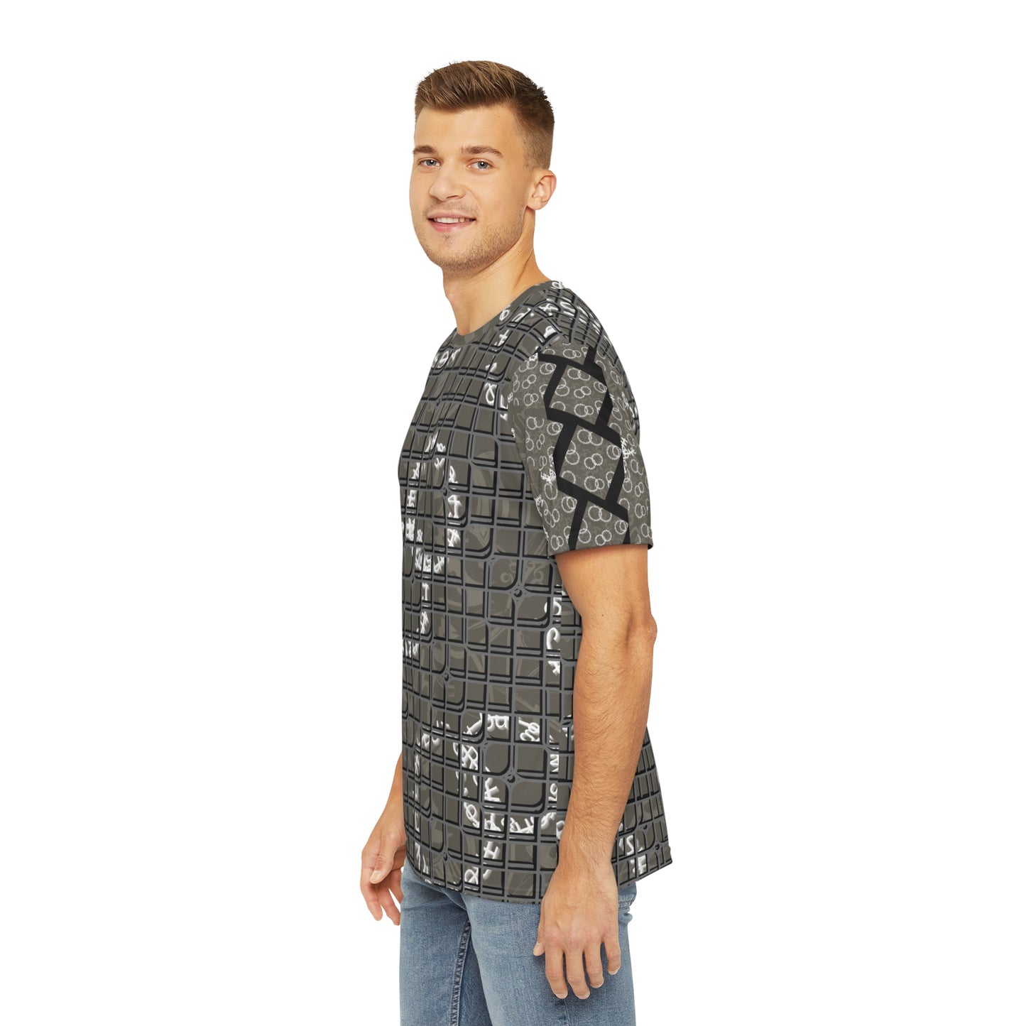 Men's AOP Tee with Motivational Print - Perfect for Casual Wear, Gifts, Summer Outfits, Fashion Statement, Everyday Comfort