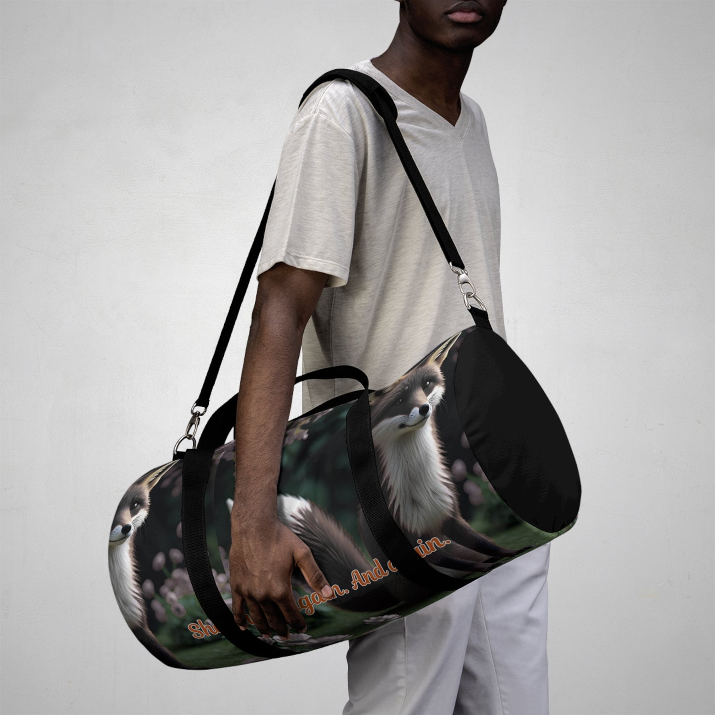 Floral Fox Duffel Bag | Perfect for Gym, Yoga, Travel, Gifts, Outdoor Adventures | Ideal for Nature Lovers!