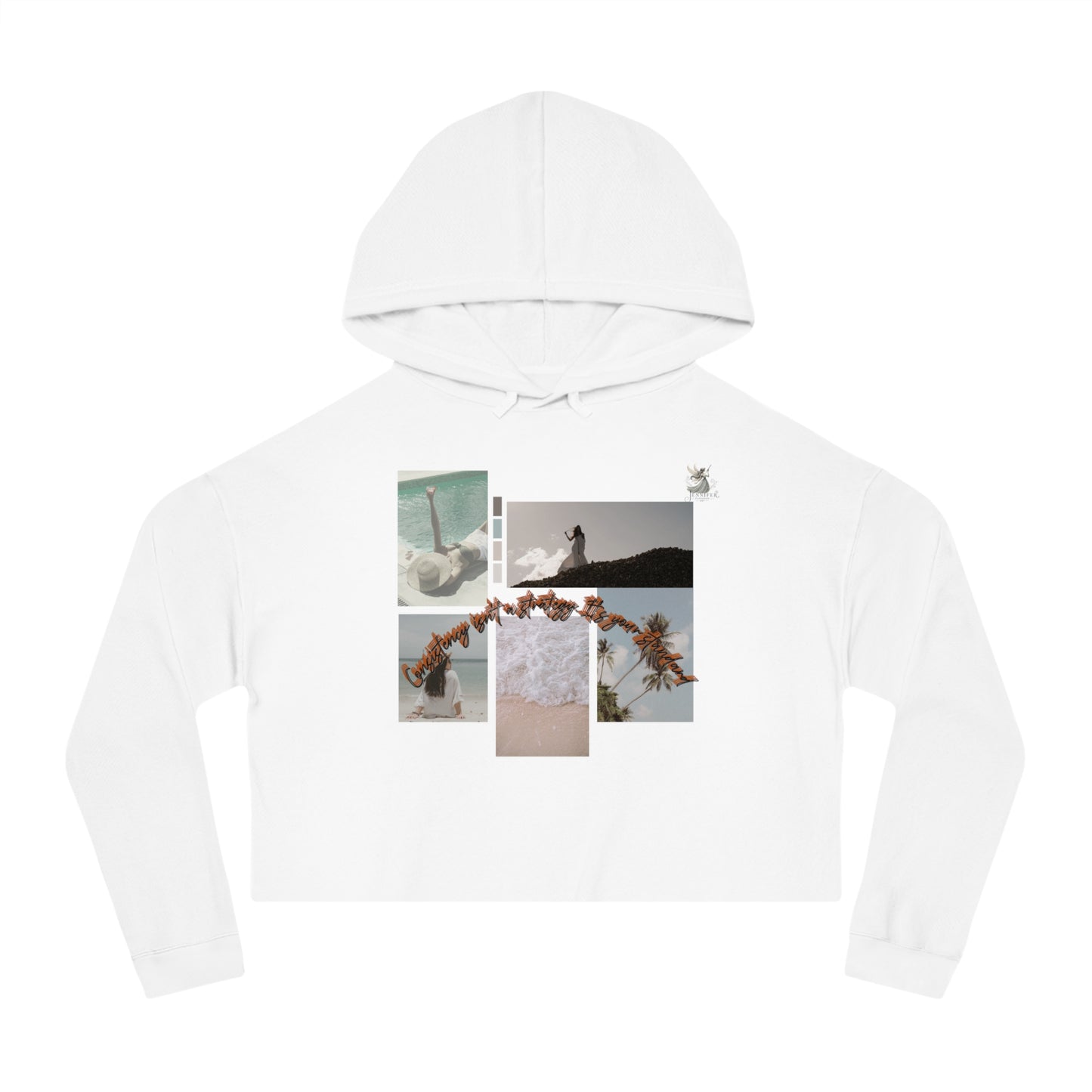 Stylish Cropped Hoodie, Casual Summer Fashion, Gift for Beach Lovers, Trendy Outfit, Women's Streetwear