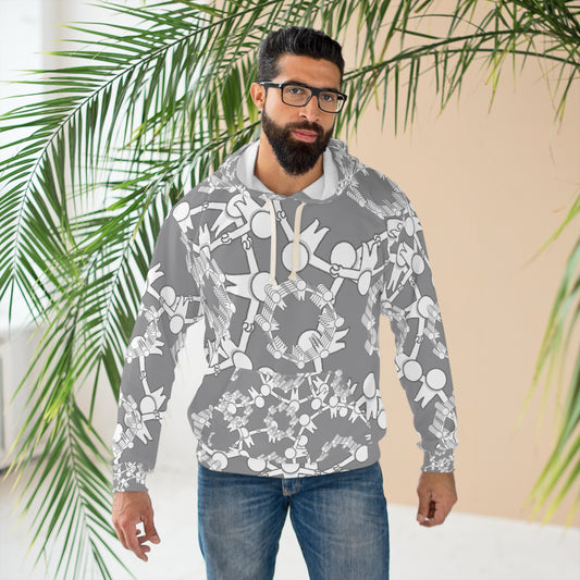 Whimsical Floral Unisex Pullover Hoodie, Cozy Sweatshirt, Spring Fashion, Gift Idea, Casual Wear, Trendy Outfit