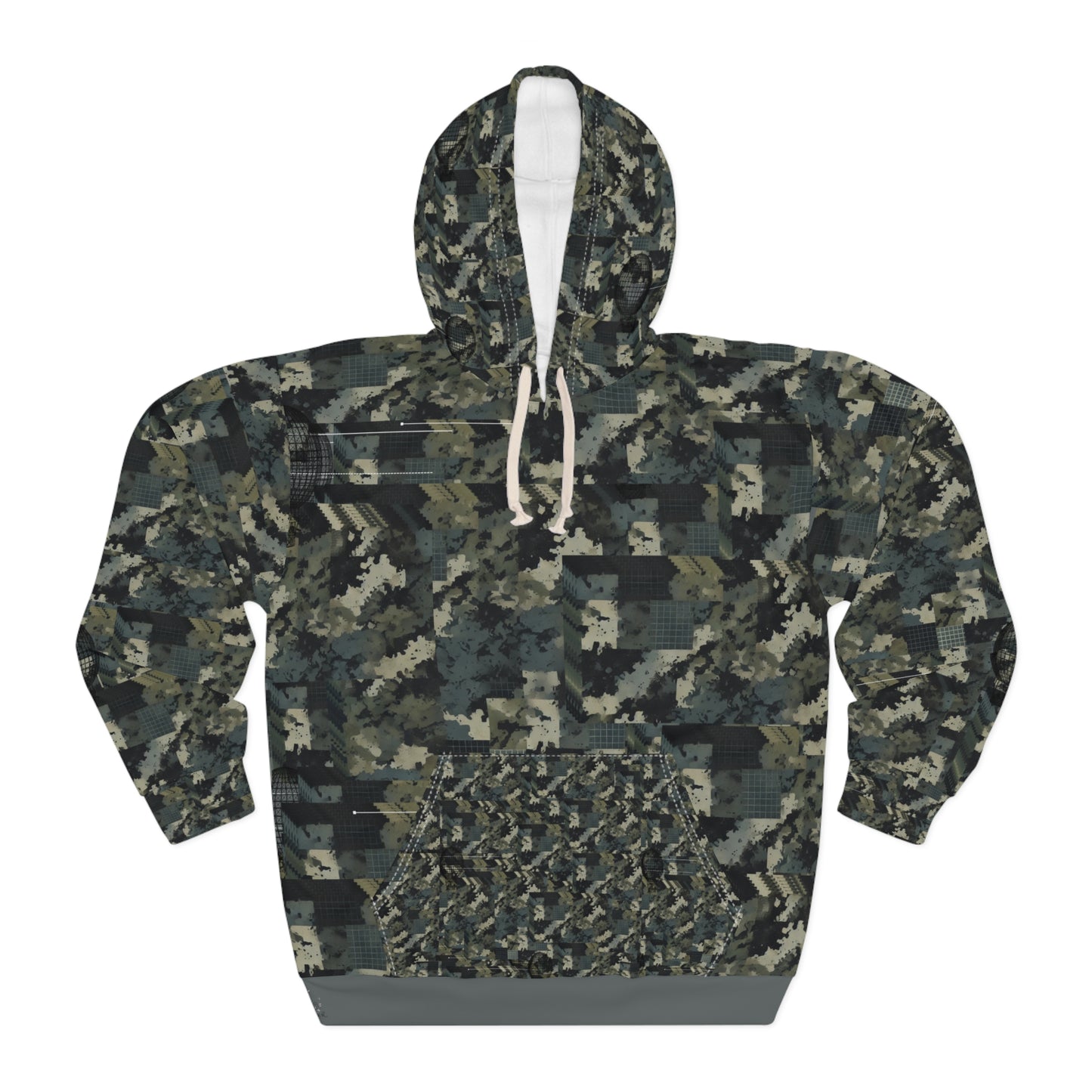 Camo Pattern Unisex Pullover Hoodie, Casual Wear, Street Style, Outdoor Adventure, Gift for Him/Her, Cozy Comfort