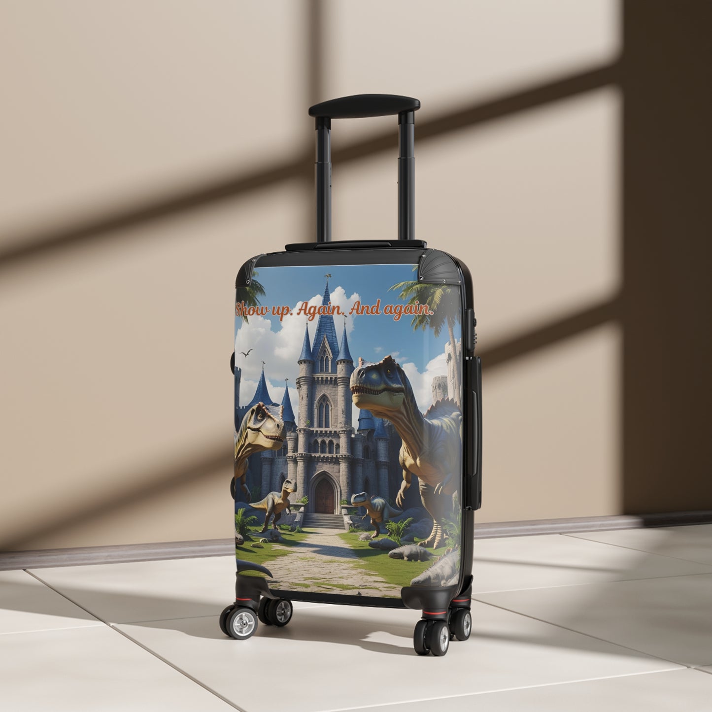 Whimsical Dinosaur Suitcase - Adventure Travel Bag, Kids Luggage, Unique Travel Accessory, Fun Gift, Family Vacations
