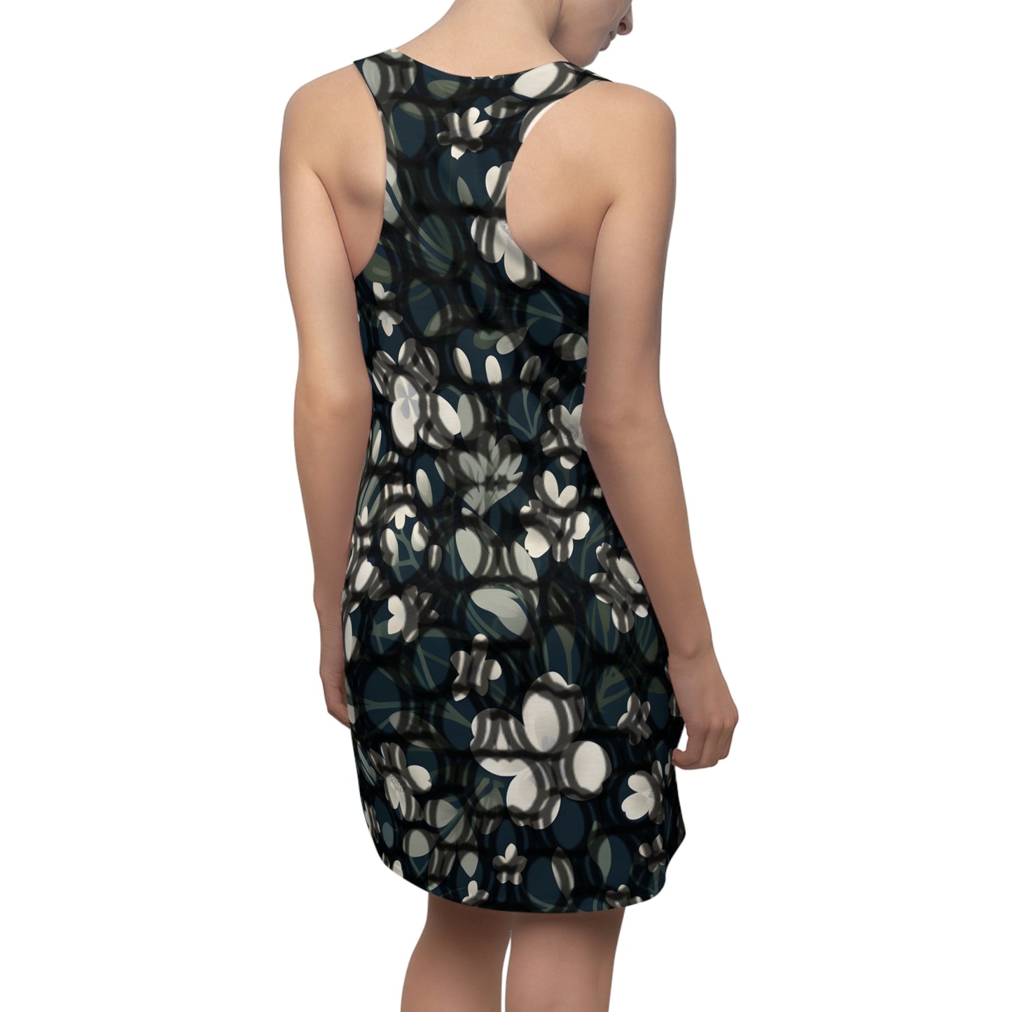 Stylish Floral Racerback Dress, Lightweight Summer Dress, Casual Beach Outfit, Perfect for Festivals, Outdoor Events, and Everyday Wear
