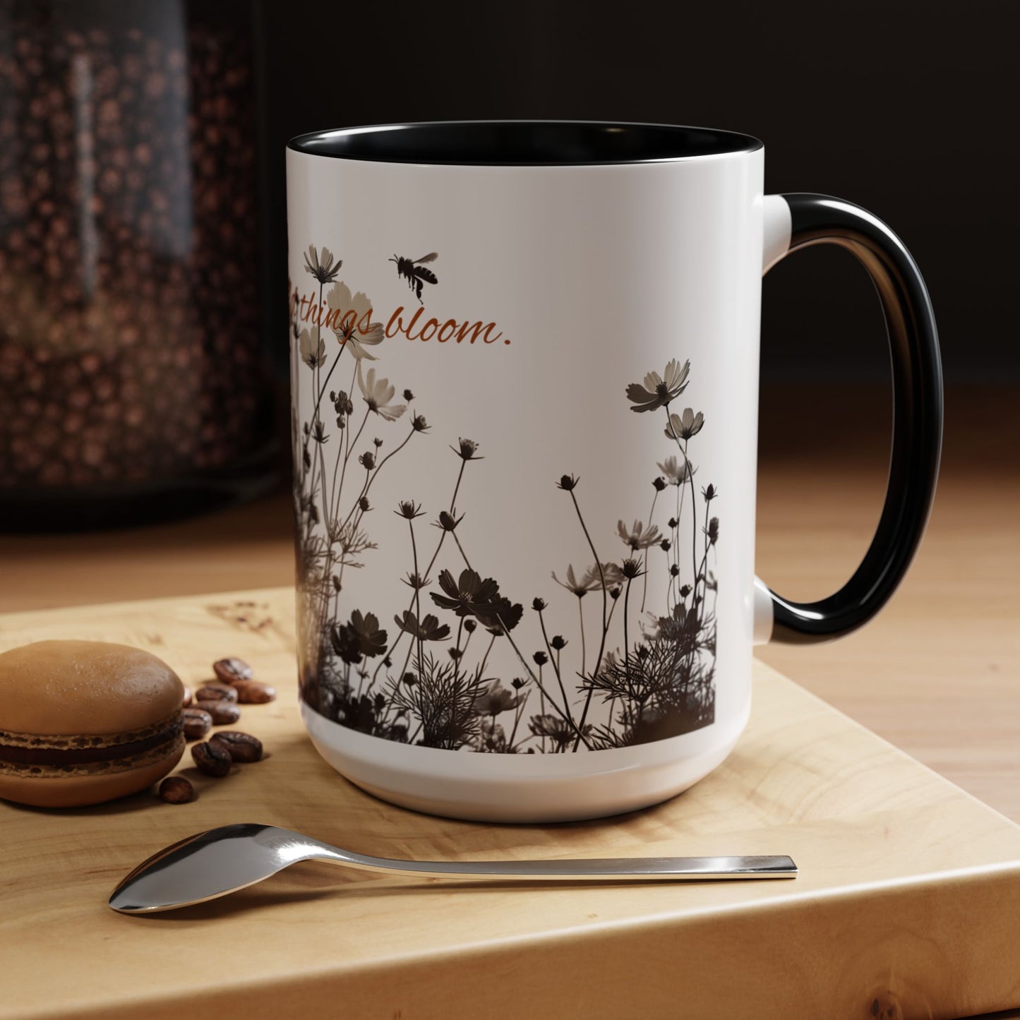 Floral Accent Coffee Mug