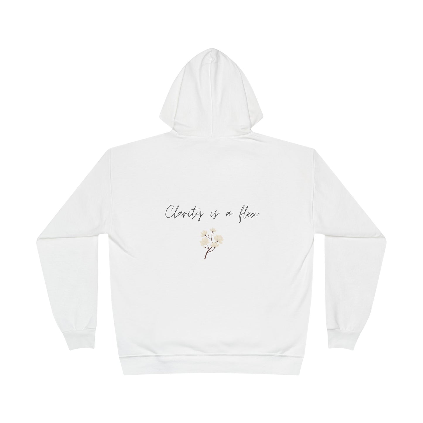 Charity Is a Flower Hoodie — Minimal Floral Charity Quote Pullover