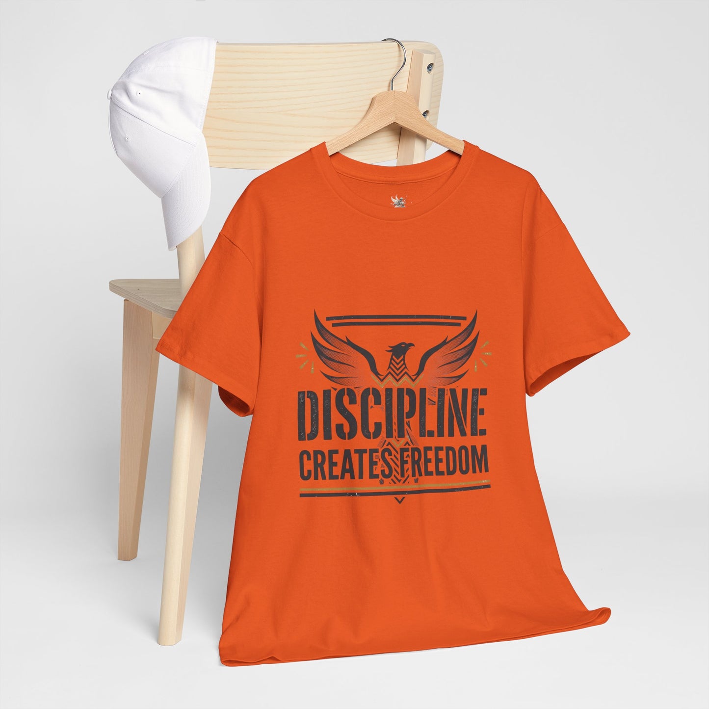 Discipline Creates Freedom T-Shirt — Motivational Eagle Fitness Tee