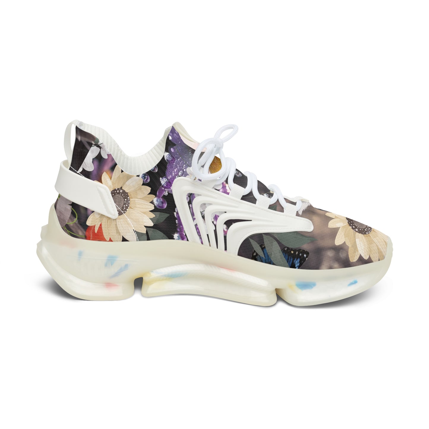 Floral Women's Mesh Sneakers - Stylish Athletic Shoes for Summer, Casual Walks, Fitness, Lightweight Sneakers, Gift for Her