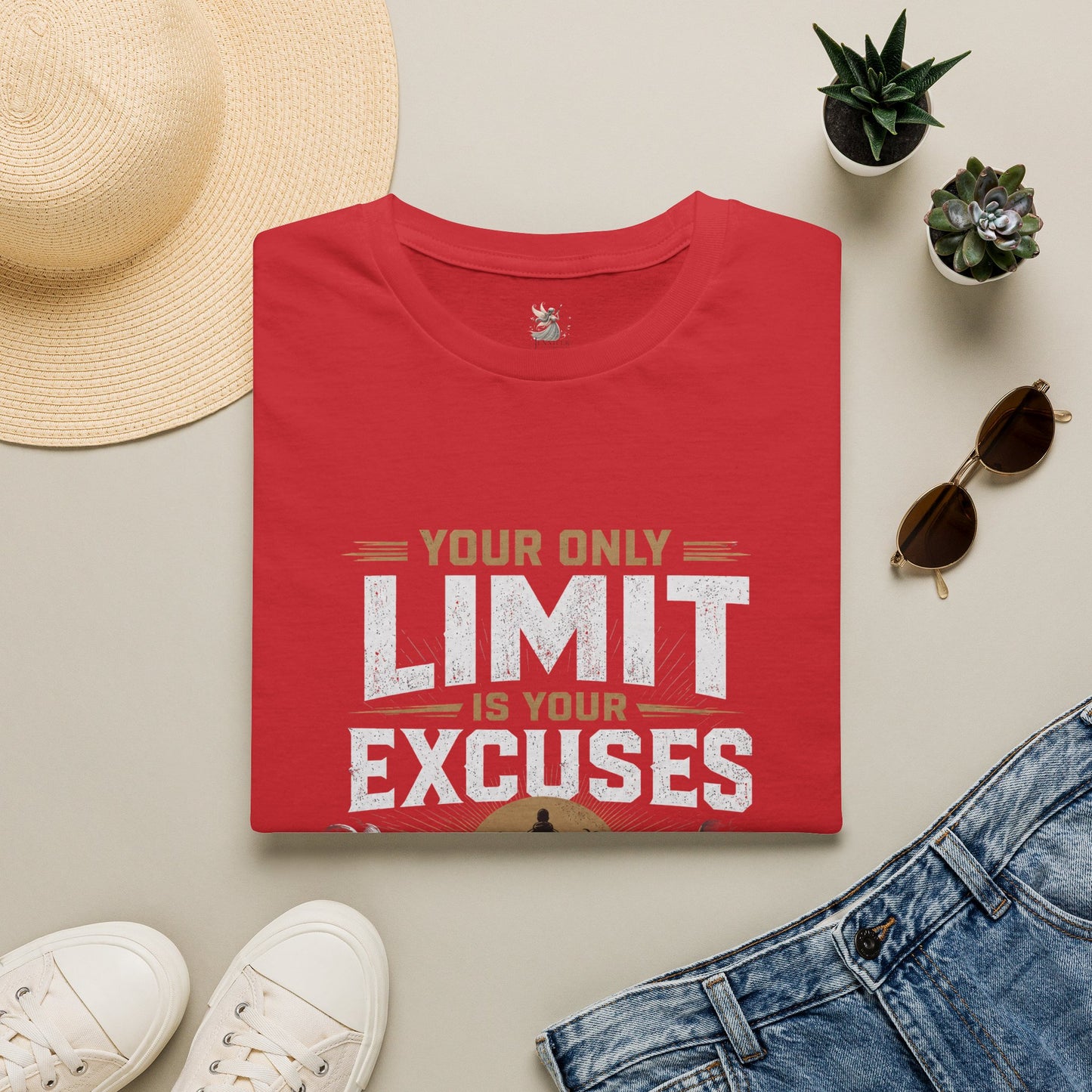 Your Only Limit Is Your Excuses T-Shirt | Motivational Quote Tee