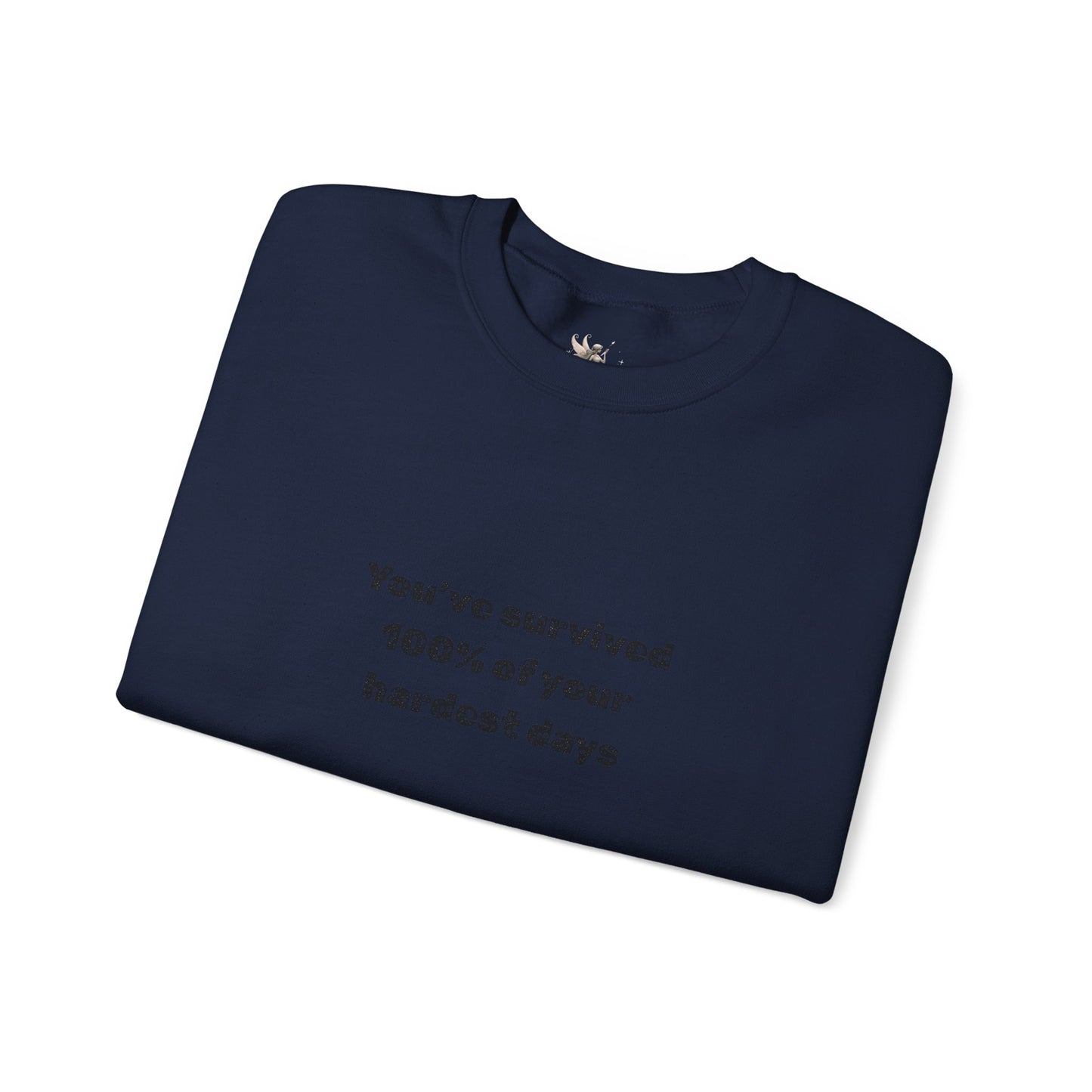 Minimalist Chest Quote Sweatshirt | Subtle Typographic Design