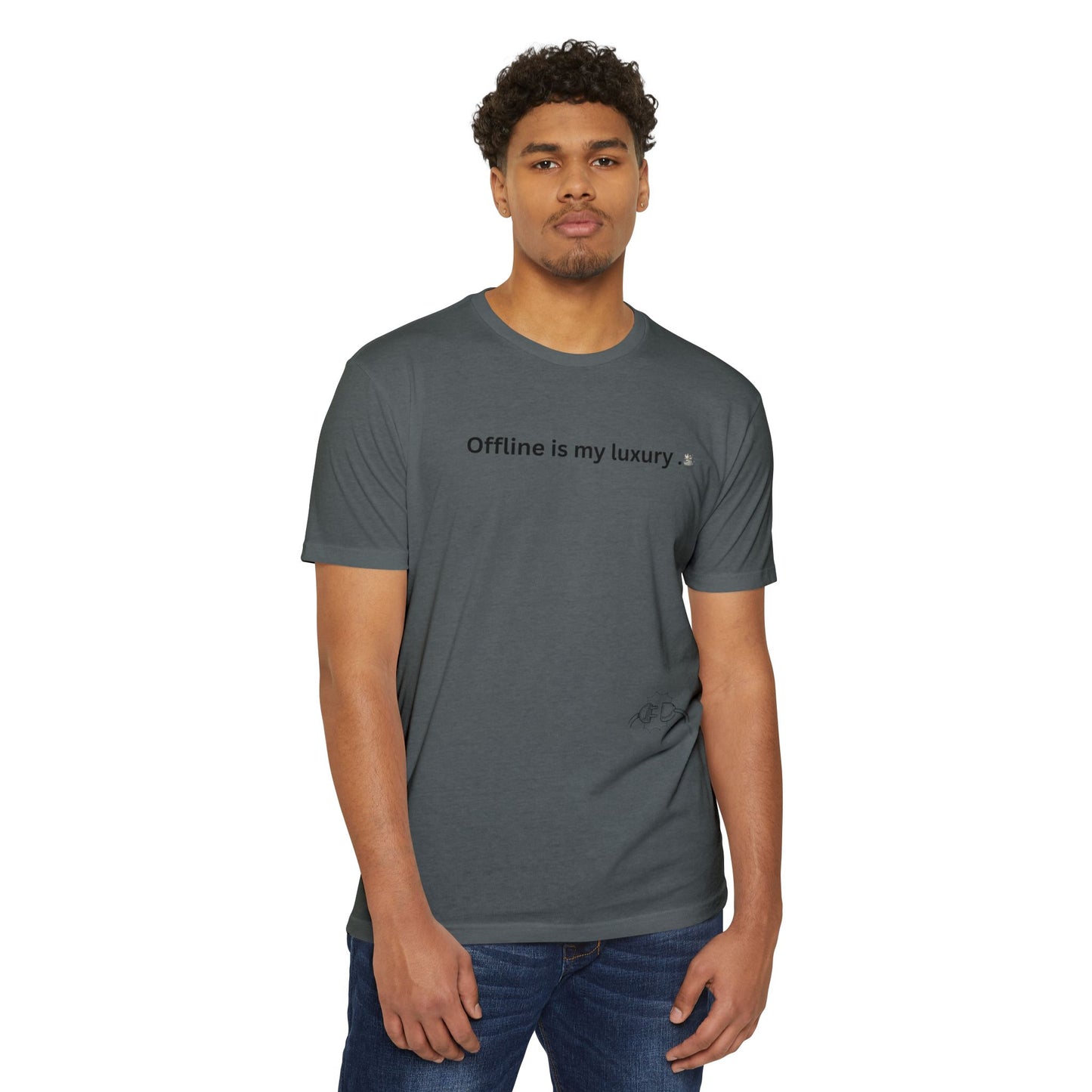 Unisex Relaxed Fit T-Shirt - "Offline is my luxury" - Casual Wear, Gift for Nature Lovers, Mindfulness Apparel, Vintage Style Tee, [...]