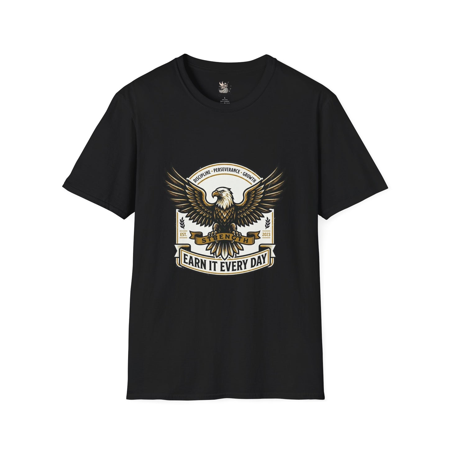 Eagle Emblem Earn It Every Day T-Shirt | Wisdom, Discipline, Perseverance