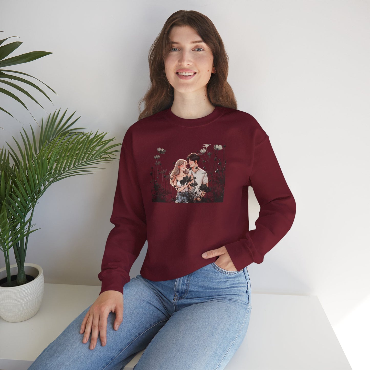 Romantic Couple Sweatshirt - Love Gift, Cozy Apparel, Valentine's Day, Anniversary Gift, Cute Couple Outfits