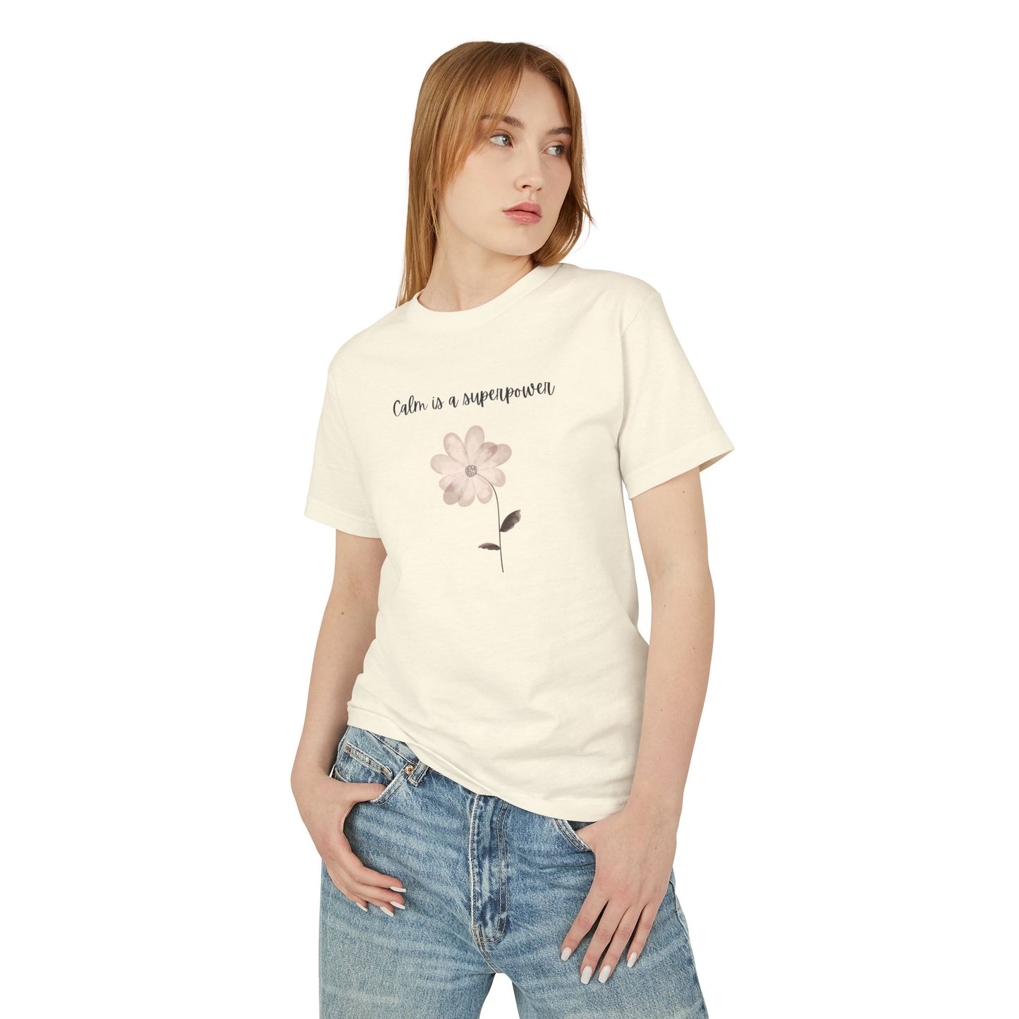 Calm is a Superpower Tee - Unisex Heavyweight Cotton T-Shirt for Relaxation, Mindfulness, Self-Care, Gift for Friends, Casual Wear