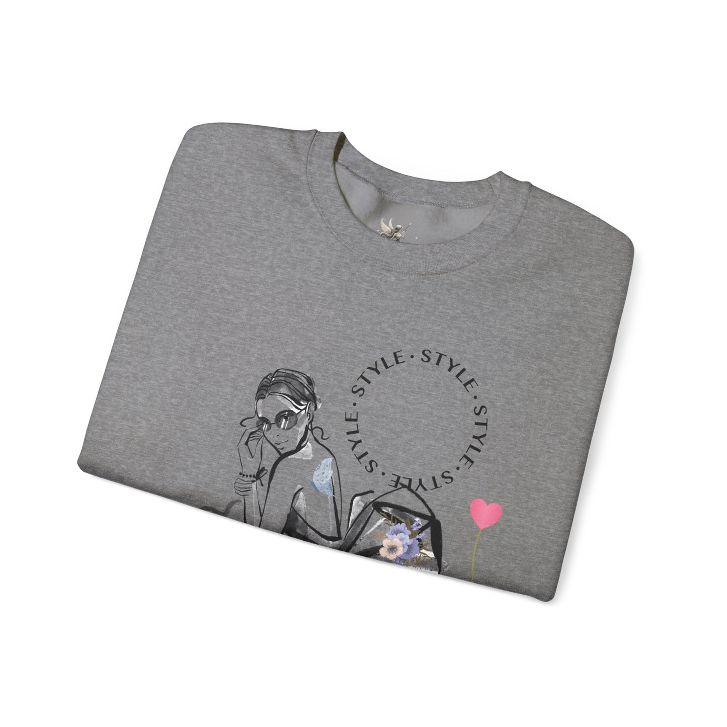 Chic Fashionista Crewneck Sweatshirt, Cozy Gift for Her, Perfect for Fashion Lovers, Trendy Sweatshirt, Stylish Casual Wear