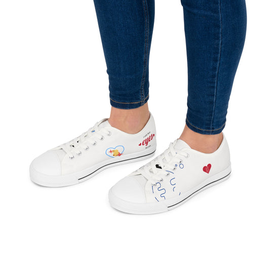 Colorful Artistic Low Top Sneakers, Casual Footwear, Trendy Sneakers, Unique Canvas Shoes, Spring/Summer Fashion
