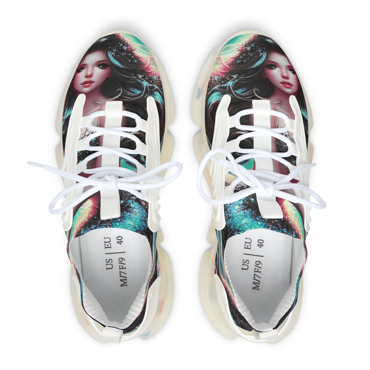 Vibrant Women's Mesh Sneakers, Stylish Athletic Shoes, Trendy Workout Footwear, Unique Fashion Sneakers, Colorful Sports Shoes