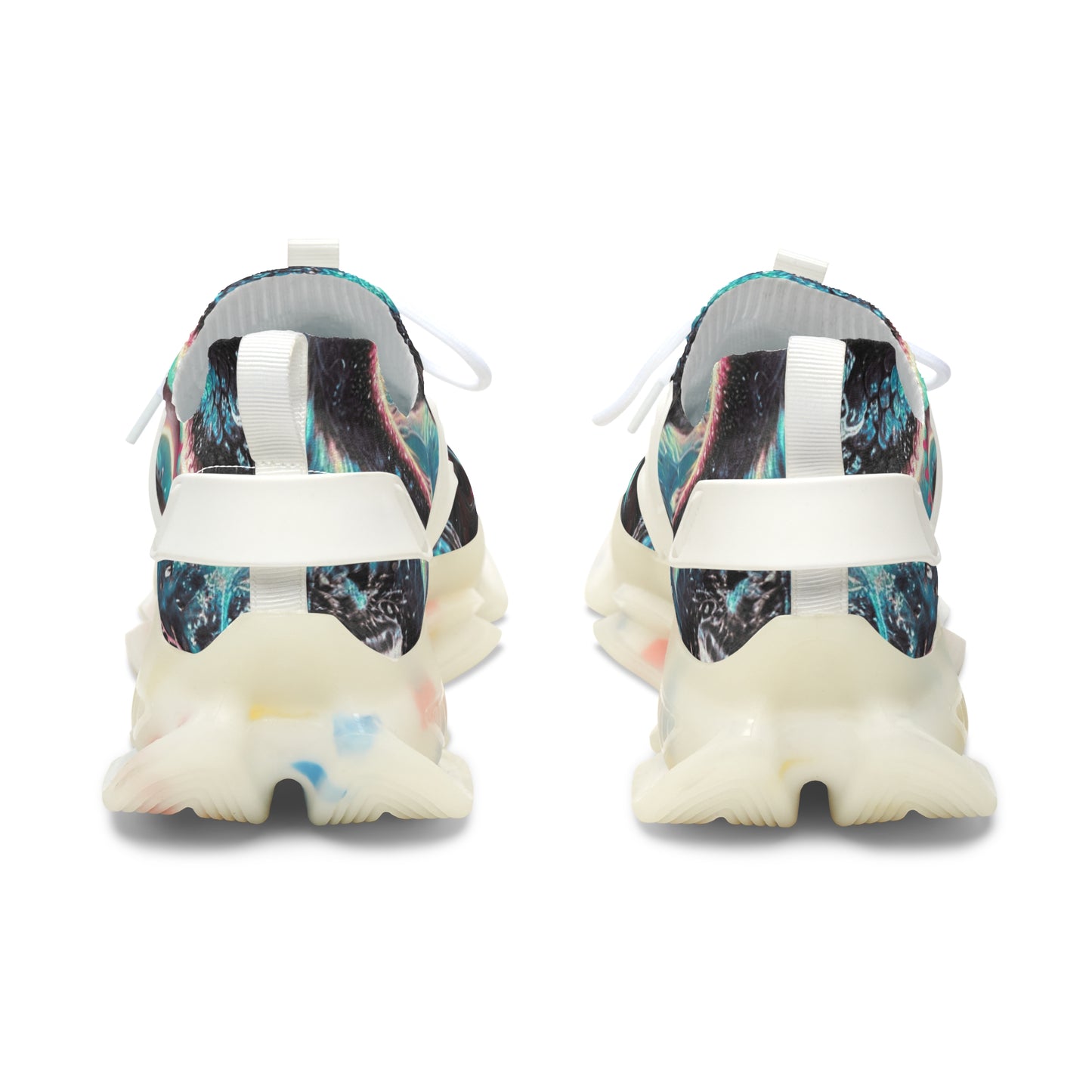 Vibrant Women's Mesh Sneakers, Stylish Athletic Shoes, Trendy Workout Footwear, Unique Fashion Sneakers, Colorful Sports Shoes