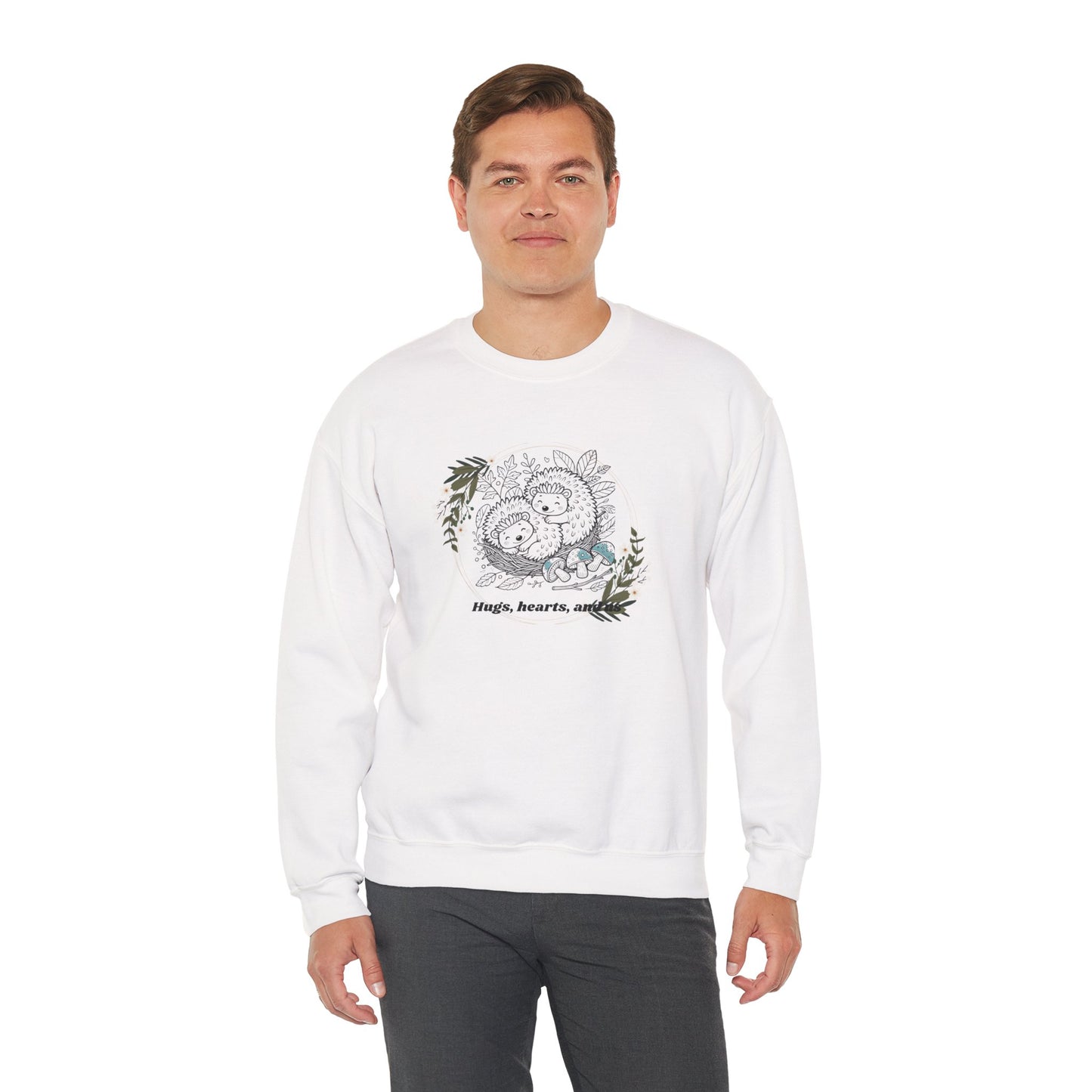 Hedgehog Sweatshirt - Valentine's Day Love Illustration