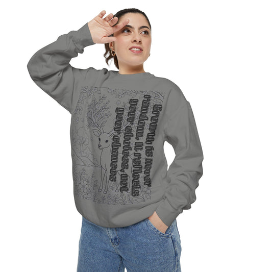 Whimsical Deer Sweatshirt | Cozy Casual Wear, Gift for Nature Lovers, Fall Fashion, Unique Artwork, Unisex Style