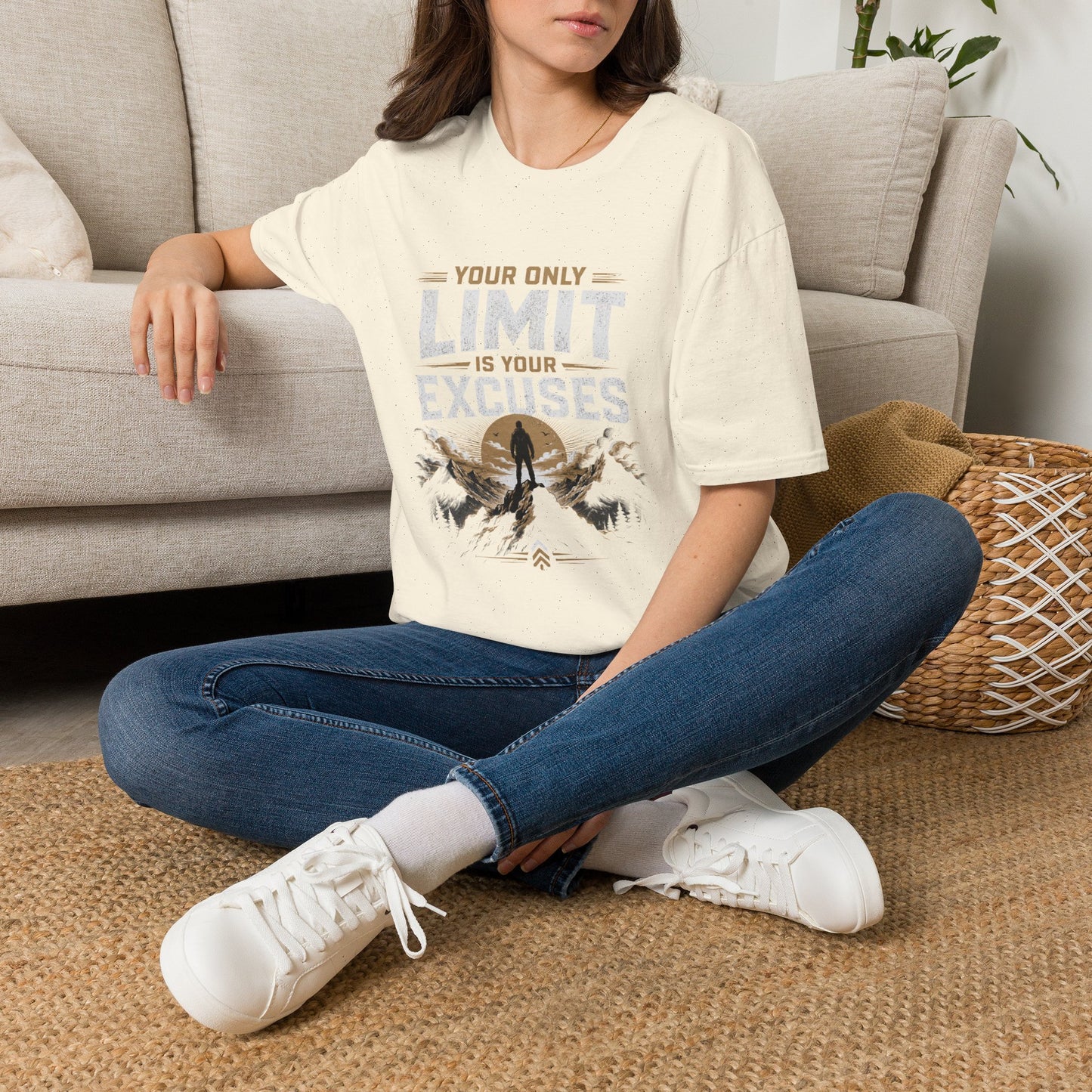 Your Only Limit Is Your Excuses T-Shirt | Motivational Quote Tee