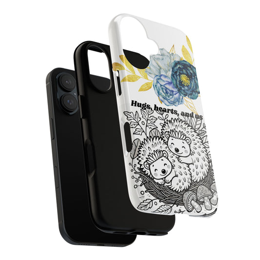 Phone Cases - Adorable Hedgehogs Valentine's Day Design