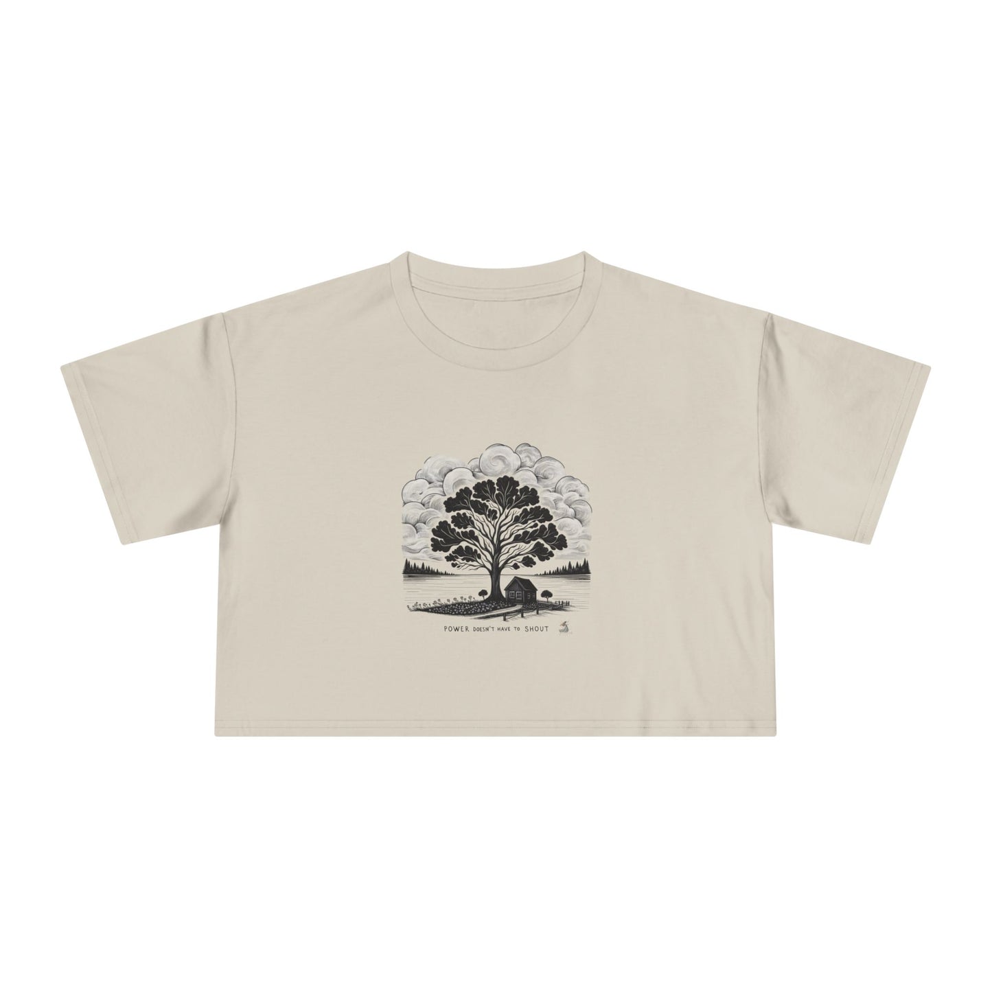 Nature-Inspired Women's Crop Tee, Casual Summer Top, Gift for Nature Lovers, Graphic Tee, Eco-Friendly Fashion