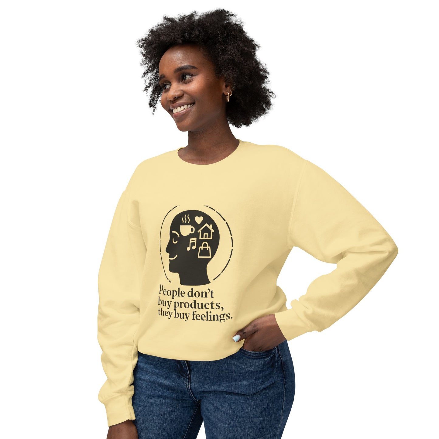 Emotional Connection Lightweight Crewneck Sweatshirt - Perfect Gift for Mindfulness Lovers, Cozy, Inspirational Apparel, Casual [...]