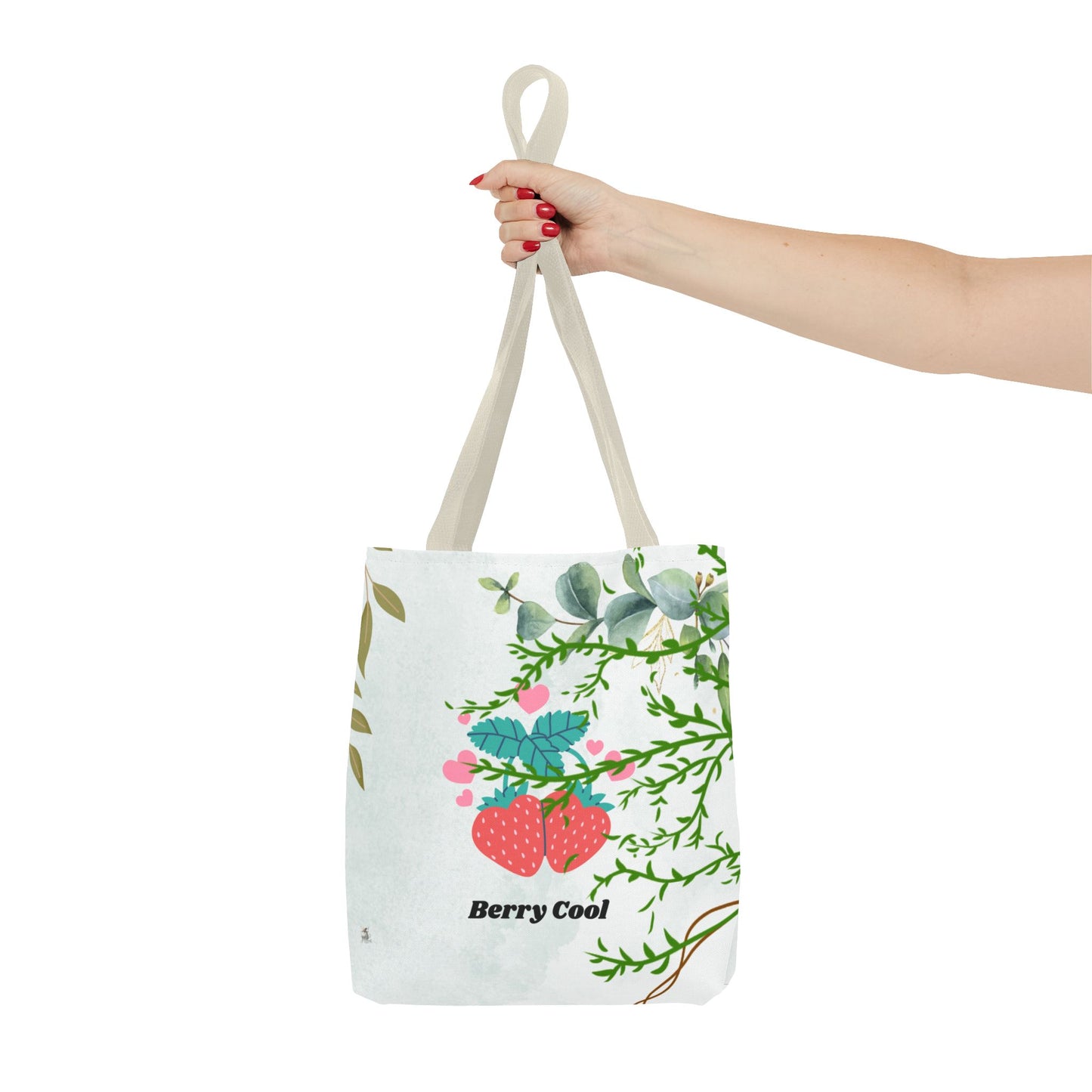 Berry Cool Tote Bag, Spring Fashion Accessory, Eco-Friendly Shopping Bag, Gift for Her, Floral Tote
