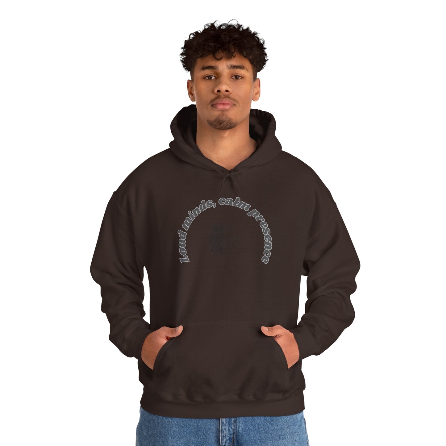 Calming Presence Hoodie - Unisex Heavy Blend™ Sweatshirt, Cozy Layer, Casual Wear, Mindfulness Gift, Relaxation Apparel