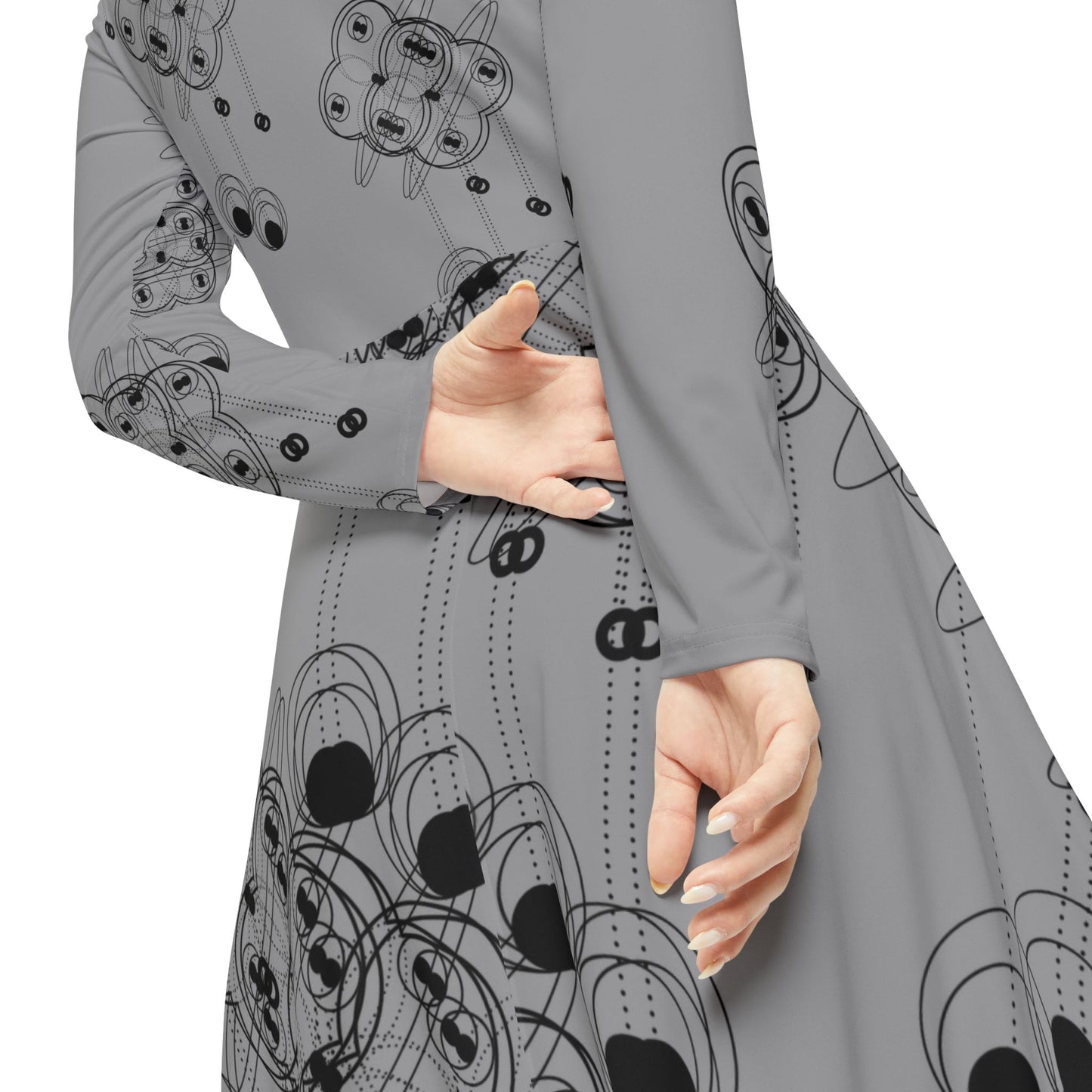 Chic Long Sleeve Dance Dress - Flowing, Comfortable, Ideal for Dance Classes, Parties, and Special Occasions, Gift for Dancers, [...]