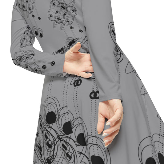 Chic Long Sleeve Dance Dress - Flowing, Comfortable, Ideal for Dance Classes, Parties, and Special Occasions, Gift for Dancers, [...]