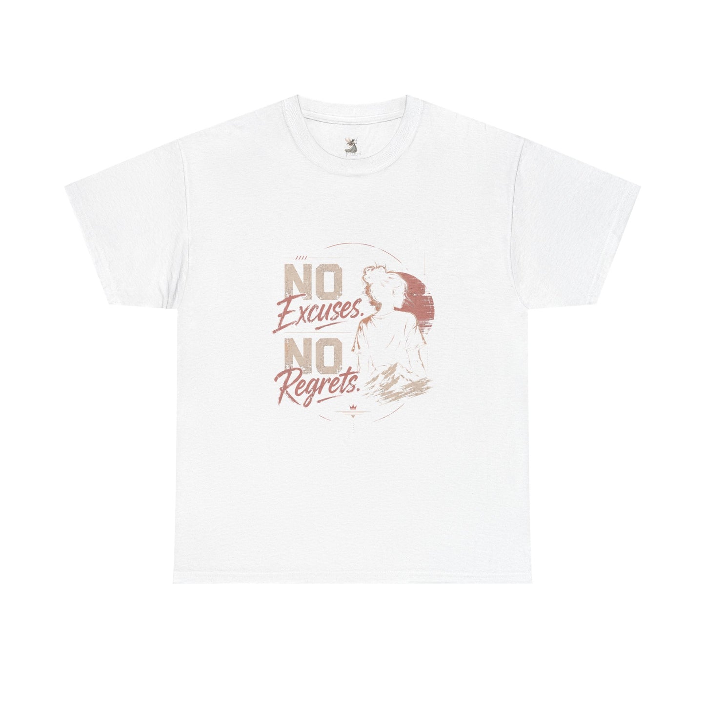 No Excuses No Regrets Tee | Motivational Graphic T-Shirt | Silhouette Design