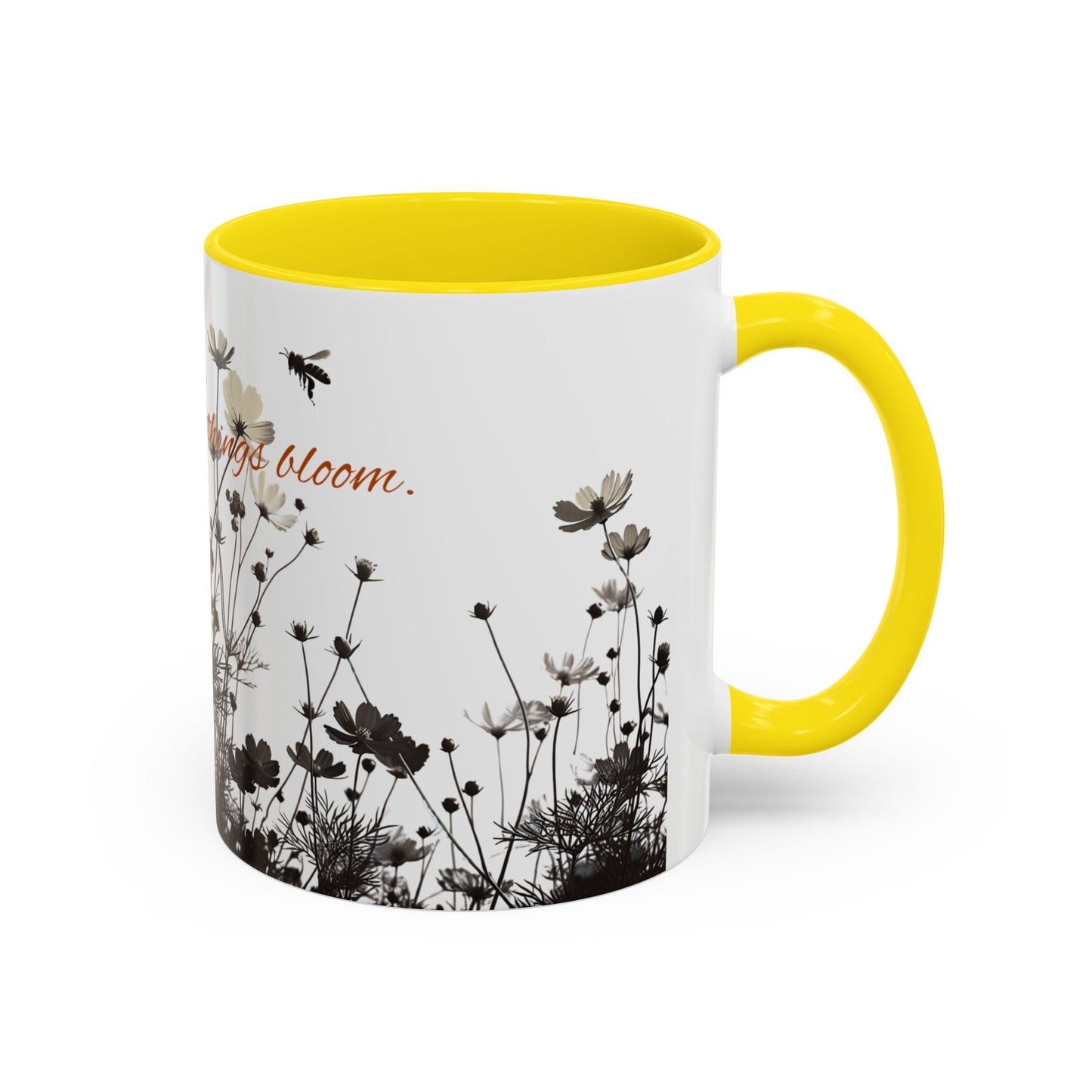 Floral Accent Coffee Mug