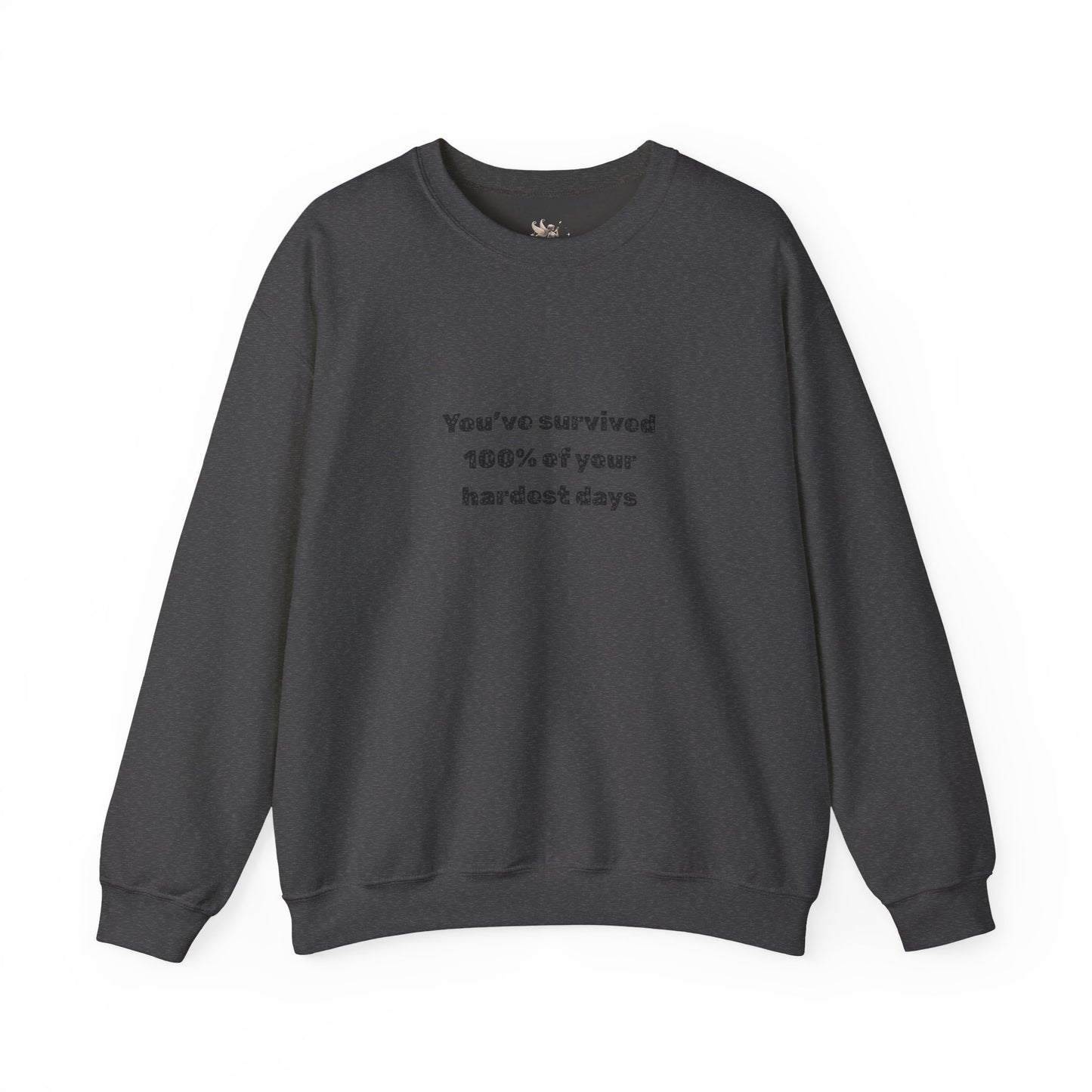 Minimalist Chest Quote Sweatshirt | Subtle Typographic Design