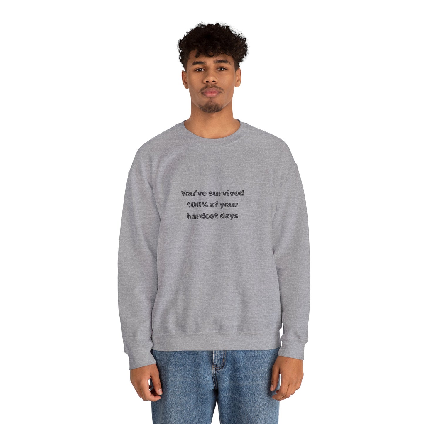 Minimalist Chest Quote Sweatshirt | Subtle Typographic Design