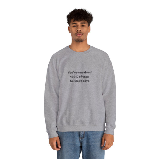 Minimalist Chest Quote Sweatshirt | Subtle Typographic Design