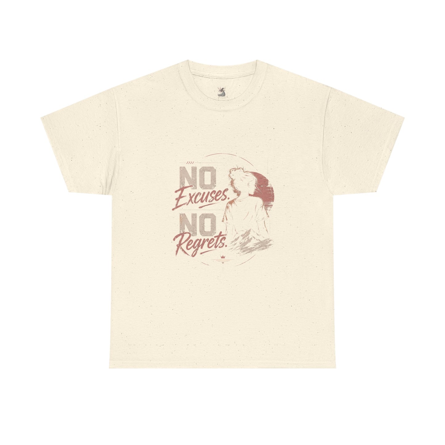 No Excuses No Regrets Tee | Motivational Graphic T-Shirt | Silhouette Design