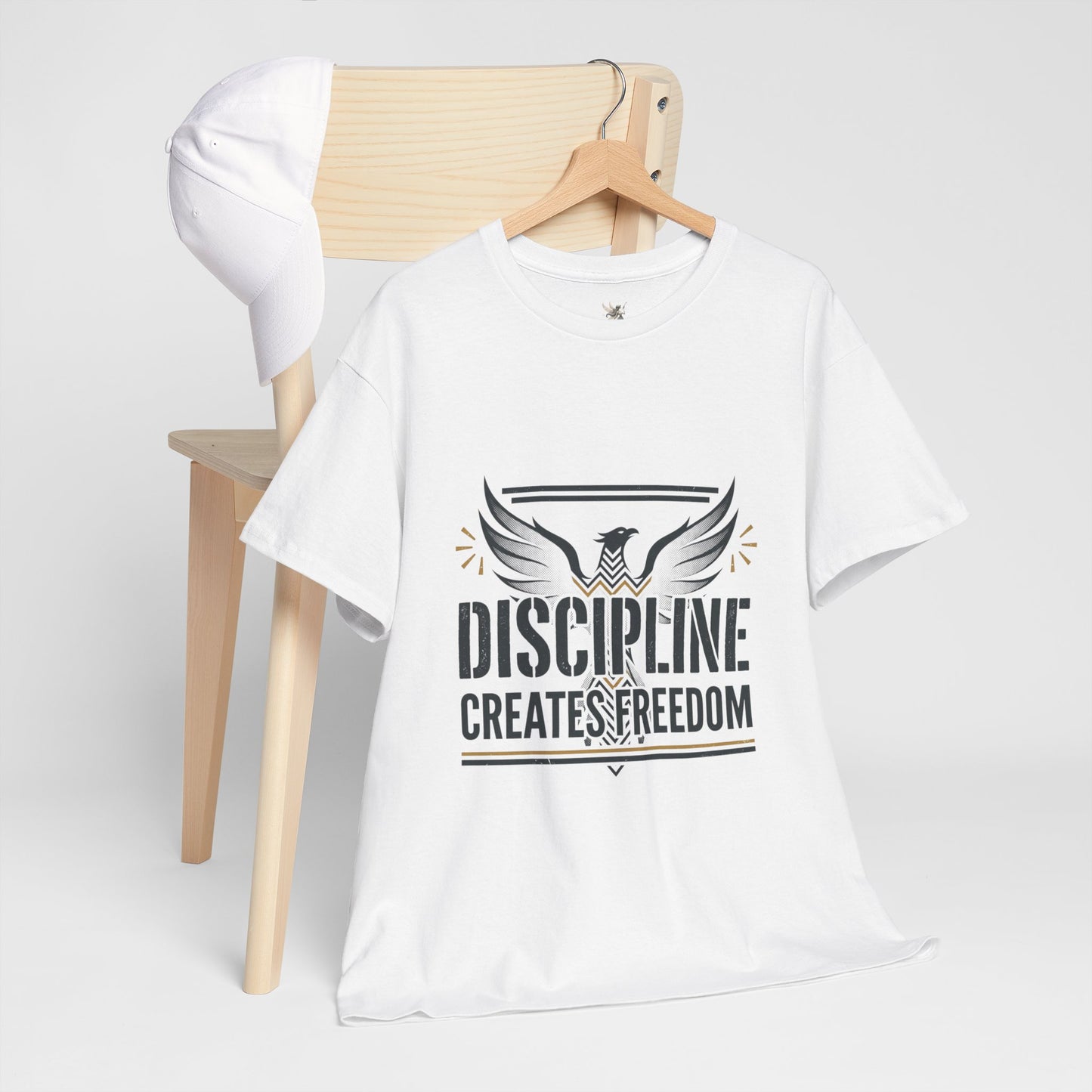 Discipline Creates Freedom T-Shirt — Motivational Eagle Fitness Tee